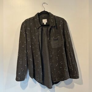 Melrose and Market | Dark Grey Boho Button Down Jacket/Shirt